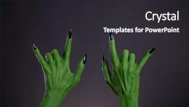  Presentation with heavy metal - Beautiful slide deck featuring fantasy dragons - green monster hands showing heavy backdrop and a dark gray colored foreground