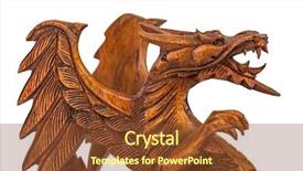  Presentation with dragon ballsx - Amazing slide set having fantasy dragons - toy wood dragon isolated backdrop and a tawny brown colored foreground