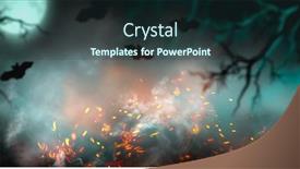  Presentation with halloween frame - Cool new PPT layouts with fantasy halloween background beautiful dark backdrop and a tawny brown colored foreground