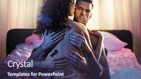  Presentation with intimacy couple - Cool new theme with fantasy hotel - loving couple posing in bedroom backdrop and a tawny brown colored foreground