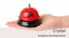  Presentation with sex - Colorful presentation theme enhanced with fantasy hotel - woman holding sex bell backdrop and a lemonade colored foreground