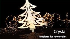  Presentation with christmas tree - Presentation theme having fantasy light - gold christmas tree with gold background and a black colored foreground