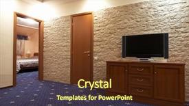  Presentation with bed hotel - Amazing PPT layouts having fantasy lodge - hotel room with a bed backdrop and a tawny brown colored foreground