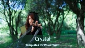  Presentation with fantasy - Theme with fantasy picture of young witch background and a ocean colored foreground