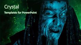  Presentation with light green - Theme enhanced with fantasy pirate risen background and a forest green colored foreground