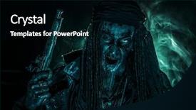  Presentation with hell - Audience pleasing PPT theme consisting of fantasy pirate risen backdrop and a black colored foreground