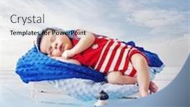  Presentation with fantasy - PPT theme enhanced with fantasy portrait of a cute little newborn baby background and a light blue colored foreground
