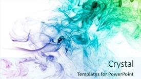  Presentation with abstract green smoke - Audience pleasing slides consisting of fantasy shapes forms - abstract smoke backdrop and a  colored foreground