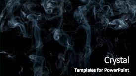  Presentation with abstract green smoke - Slides featuring fantasy shapes forms - abstract smoke background and a  colored foreground