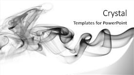  Presentation with fantasy - Amazing presentation theme having fantasy shapes forms - swirl of black smoke backdrop and a white colored foreground