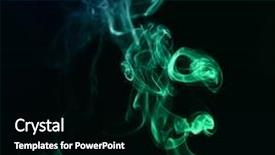  Presentation with fantasy - PPT theme with fantasy shapes forms - swirl of color smoke background and a  colored foreground