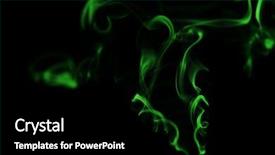  Presentation with smoke - Colorful slide deck enhanced with fantasy shapes forms - swirl of green smoke backdrop and a  colored foreground