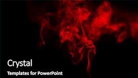  Presentation with smoke - Colorful slide deck enhanced with fantasy shapes forms - swirl of red smoke backdrop and a black colored foreground