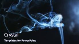  Presentation with smoke - PPT theme with fantasy shapes forms - swirl of white smoke background and a wine colored foreground