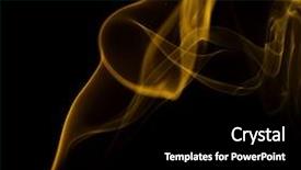 Presentation with fantasy - Slides with fantasy shapes forms - swirl of yellow smoke background and a black colored foreground