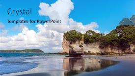  Presentation with tide - Slide deck enhanced with far-end-of-the-earth background and a cyan colored foreground