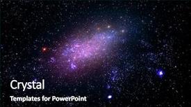  Presentation with galaxy - Cool new PPT theme with far galaxy backdrop and a black colored foreground