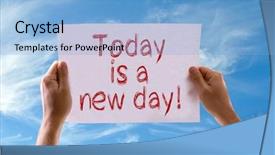  Presentation with farewell - Amazing slide set having farewell 2016 - today is a new day backdrop and a light blue colored foreground