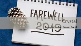  Presentation with farewell - Slide deck with farewell-2019-handwriting background and a light gray colored foreground