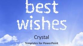  Presentation with farewell - PPT theme consisting of farewell invitation - best wishes cloud word background and a light blue colored foreground