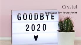  Presentation with cactus - Presentation theme consisting of farewell-to-a-bad-year background and a lemonade colored foreground