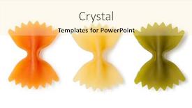  Presentation with monarch butterfly isolated on white - Slide deck featuring farfalle pasta isolated on a white background background and a blonde colored foreground