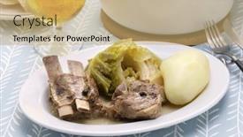  Presentation with cabbage - Presentation enhanced with farikal-lamb-and-cabbage-stew background and a  colored foreground