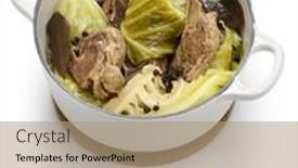  Presentation with cabbage - Slide set with farikal-lamb-and-cabbage-stew background and a coral colored foreground
