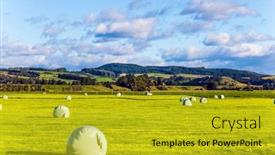  Presentation with vape concept smoke clouds - Amazing theme having farm-field-after-harvest-south backdrop and a yellow colored foreground