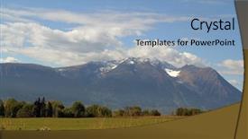  Presentation with canada - Theme featuring farm field with snow capped mountains smithers bc canada background and a light blue colored foreground