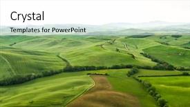  Presentation with tuscany - Amazing PPT layouts having farm fields - tuscany panoramic landscape - italy backdrop and a white colored foreground