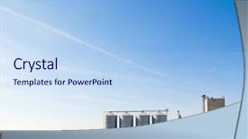  Presentation with farm - Cool new PPT theme with farm grain silos for agriculture backdrop and a light blue colored foreground