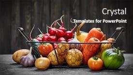  Presentation with inventory - PPT layouts consisting of farm-harvest-vegetables-with-spicy background and a dark gray colored foreground