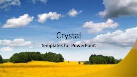  Presentation with corn field circles - Presentation featuring farm holiday - golden corn field background and a light blue colored foreground