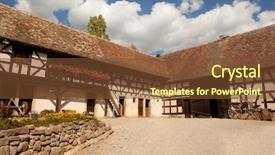  Presentation with farm house - Slide set consisting of farm house in the eco background and a  colored foreground