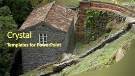  Presentation with farm house - Beautiful PPT theme featuring kingdon - canadian and british flags waving backdrop and a coral colored foreground