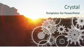  Presentation with gear - PPT theme with  background and a  colored foreground