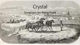  Presentation with roman - Presentation design with draw horses - threshing in roman countryside created background and a  colored foreground