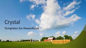  Presentation with indiana - Presentation theme having farm in central indiana background and a light blue colored foreground