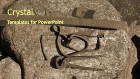  Presentation with farming - Presentation theme with farm-in-south-norway-ancient background and a tawny brown colored foreground