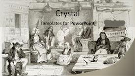  Presentation with old farm - PPT theme consisting of antique france - farm interior in britanny old background and a light gray colored foreground