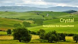  Presentation with beautiful spanish landscape costa blanca - Cool new presentation with farm land - beautiful summer landscape backdrop and a tawny brown colored foreground