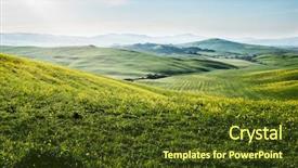  Presentation with tuscany - Presentation with farm land - early morning on countryside background and a tawny brown colored foreground