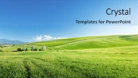 Presentation with tuscany - Cool new theme with farm land - hills in sunny day tuscany backdrop and a light blue colored foreground
