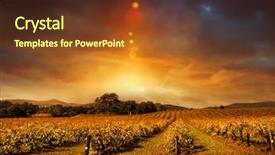  Presentation with autumn - PPT layouts with farm landscape - beautiful sunset over barossa valley background and a tawny brown colored foreground