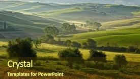  Presentation with tuscany - Beautiful PPT theme featuring farm landscape - countryside san quirico d orcia backdrop and a tawny brown colored foreground