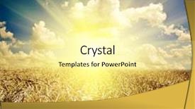  Presentation with grass meadow friendship youth - Audience pleasing theme consisting of farm landscape - field of grass background meadow backdrop and a blonde colored foreground