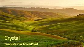  Presentation with farm management - Beautiful slide set featuring farm management - beautiful view of green fields backdrop and a tawny brown colored foreground