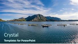  Presentation with norway - Presentation design enhanced with farm salmon fishing in norway norway is the biggest producer of farmed salmon in the world with more than one million tonnes produced each year background and a ocean colored foreground