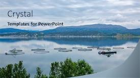  Presentation with norway - Beautiful slides featuring farm-salmon-fishing-in-norway backdrop and a light blue colored foreground